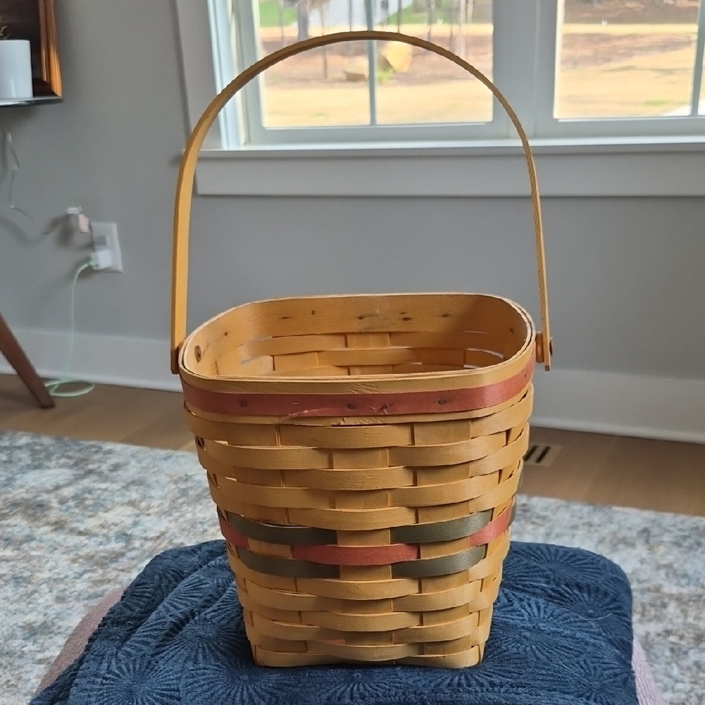 Mapletree Wooden Basket 8 Wide X 9 Deep X 8.5 High With Handle